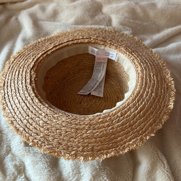 Zara straw summer beach hat for toddlers 3-6 years old one size - Picture 2 of 7